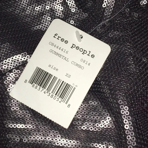 Free People Drenched In Sequins Metallic Mini Dress Women’s Size XS NWT - Picture 5 of 6